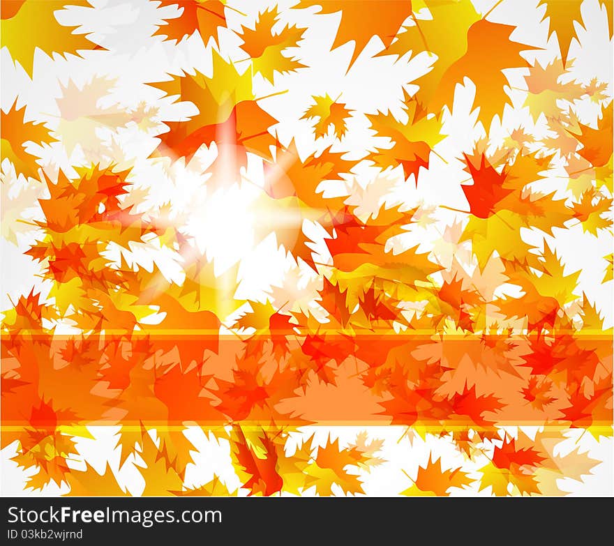 Abstract vector autumn background