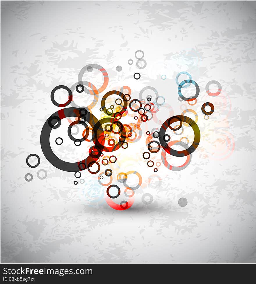 Abstract Grungy Circles. Background