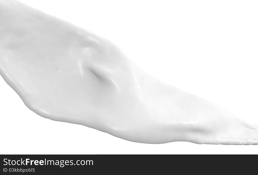 Illustration of smooth splashing milk. Illustration of smooth splashing milk