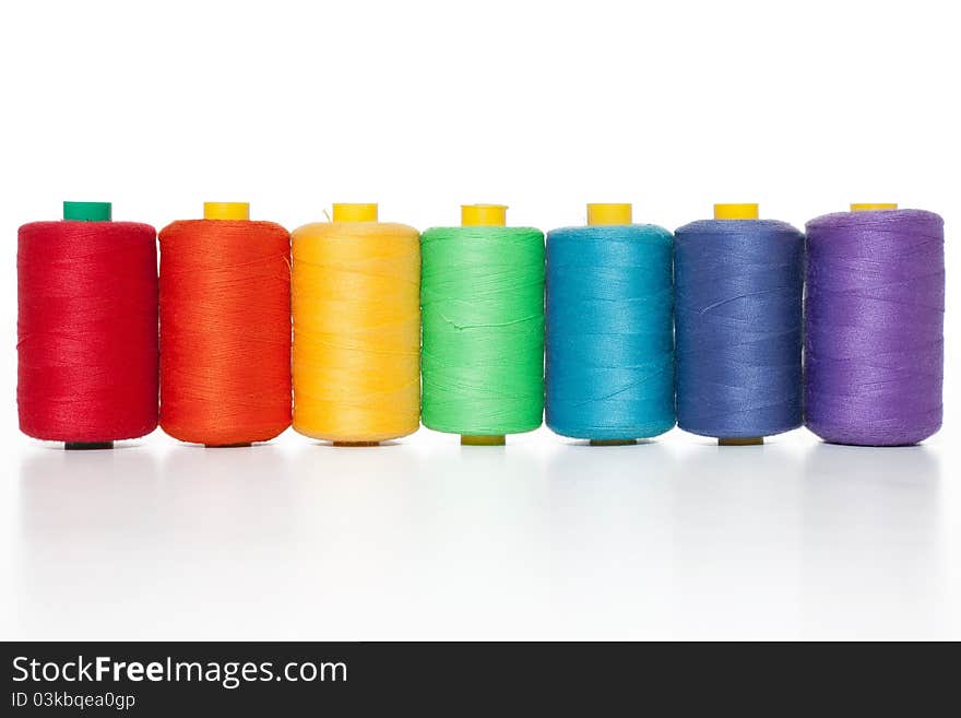 Cotton Bobbins In A Spectral Row.