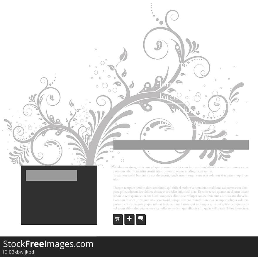 Illustration beauty gray backround flower. Illustration beauty gray backround flower