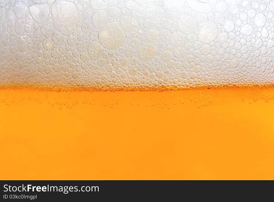 Beer bubble foam background texture