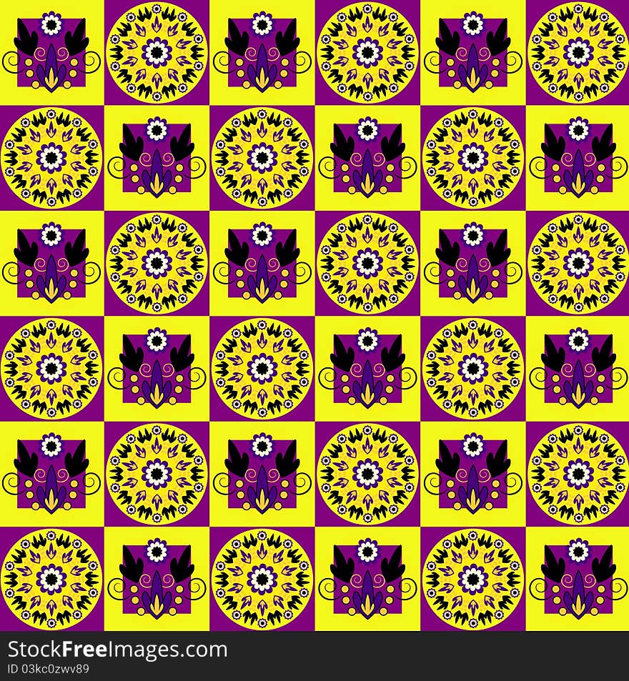 Pattern with flower seamless texture