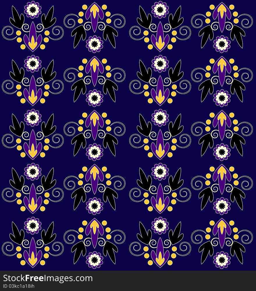 Pattern with flower seamless texture