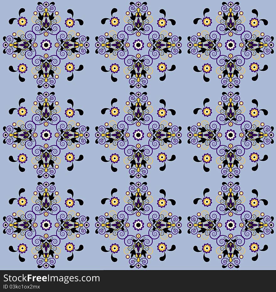 Pattern with flower seamless texture