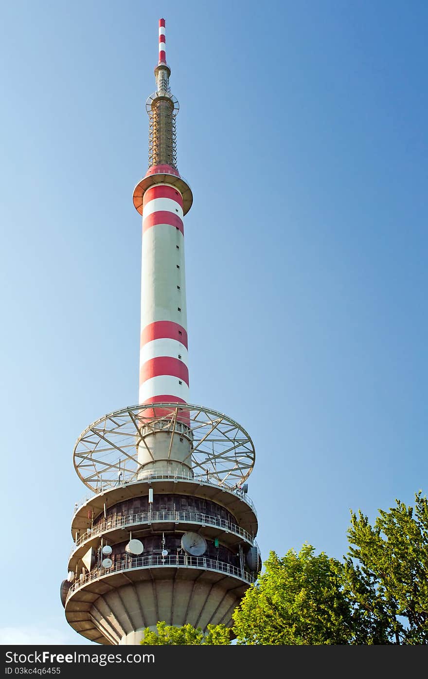 Tv and gsm tower on the blue sky. Tv and gsm tower on the blue sky.