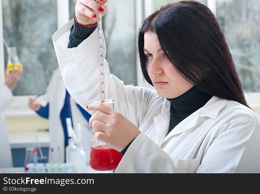 Closeup of a female researcher. Closeup of a female researcher