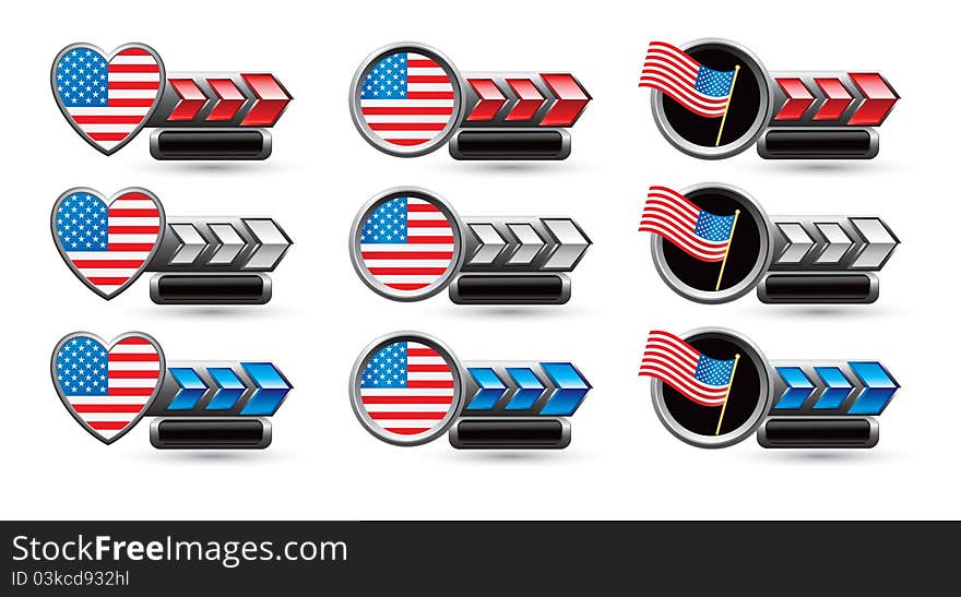 USA flag icons