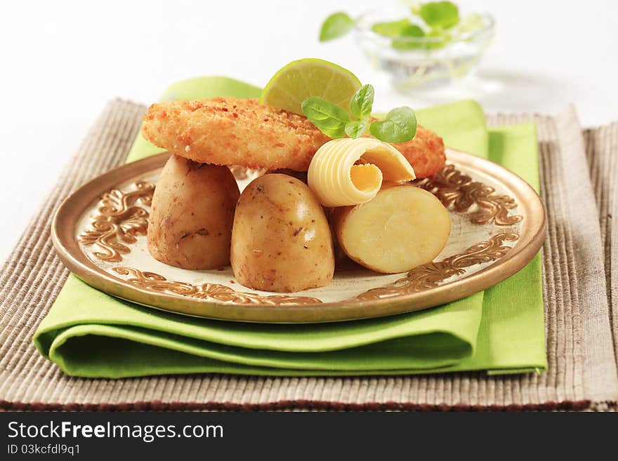 Fried Fish And Potatoes