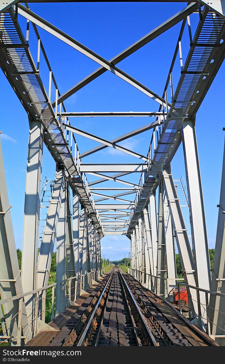Railway bridge over a small river