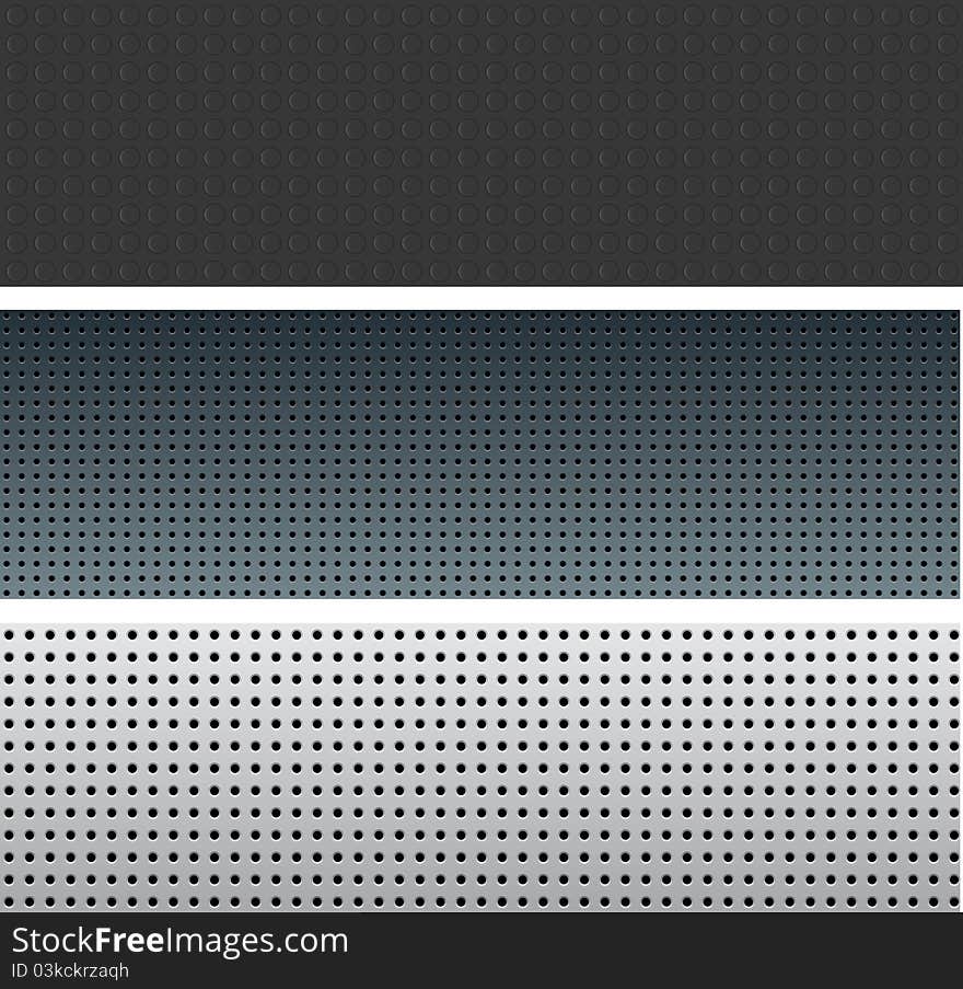 Vector set of three textured patterns. Vector set of three textured patterns.