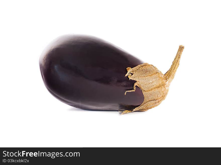 Eggplant isolated on white background, fruits and vegetables