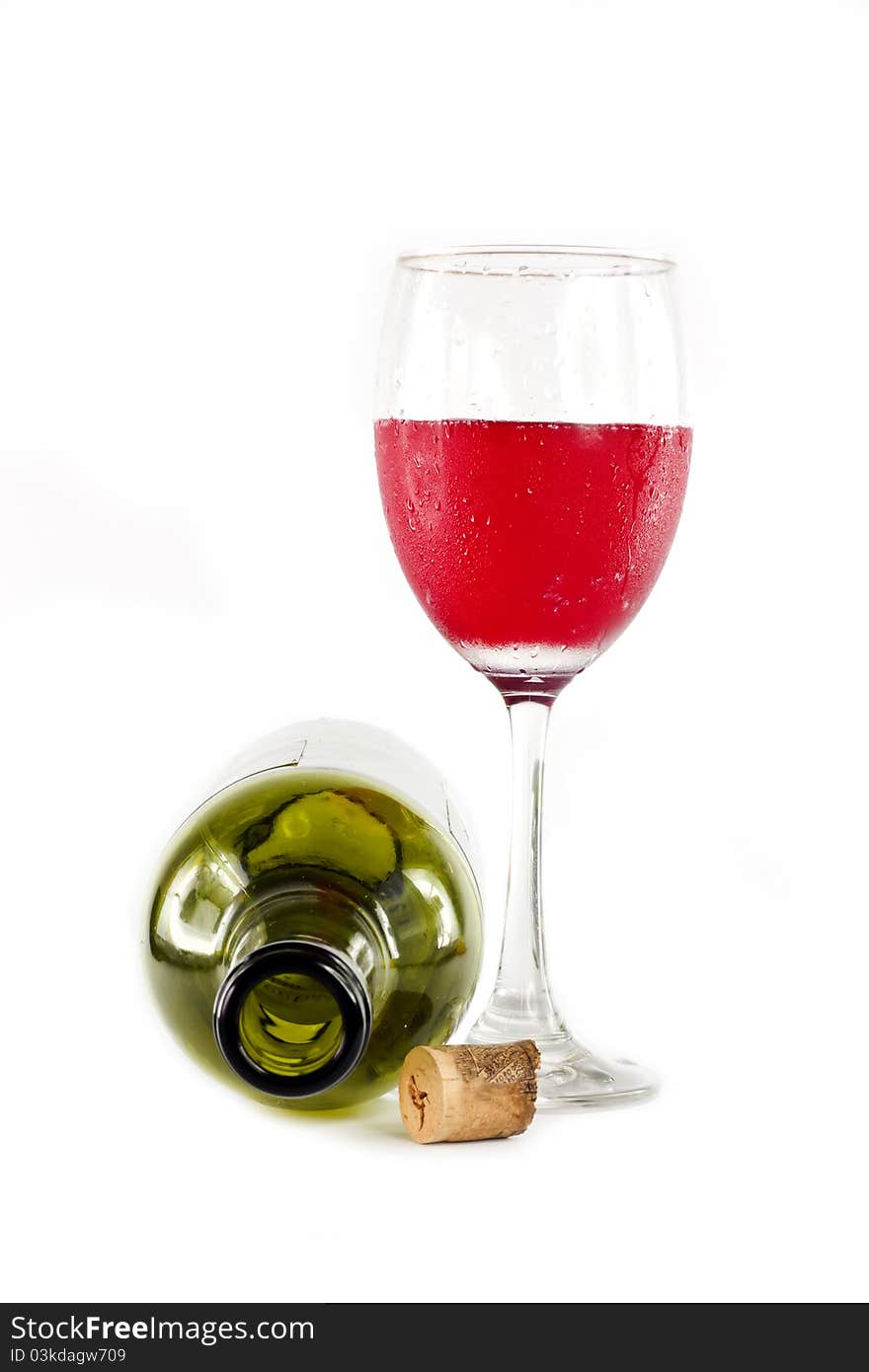 Wine glass isolated on white background