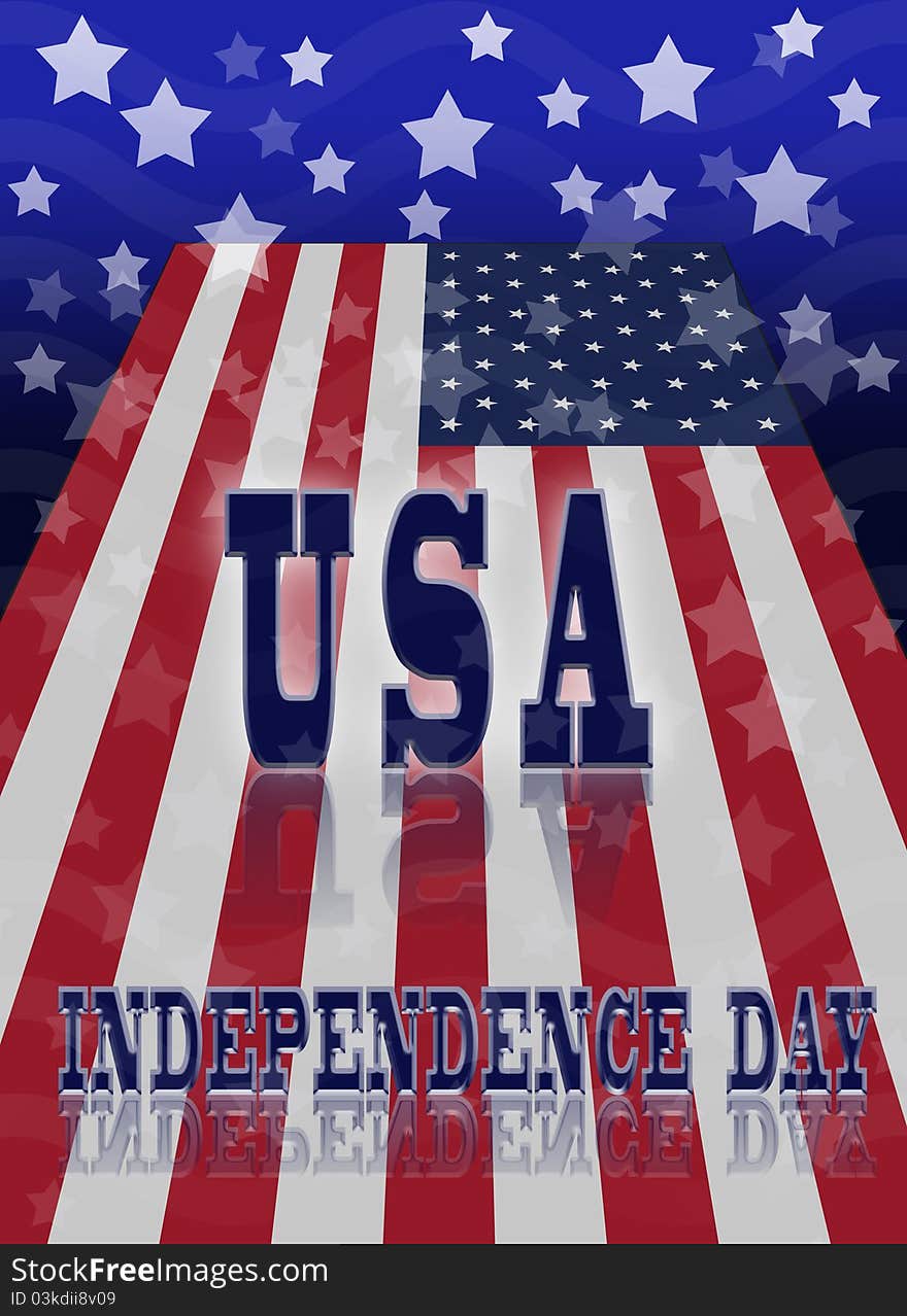 Art work of the memory USA independence day. Art work of the memory USA independence day