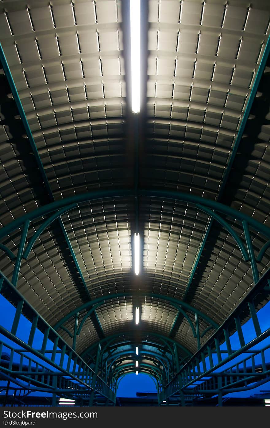 Roof in night scene