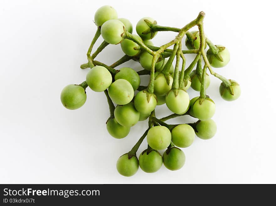 A Few Bunches of Thai Brinjal