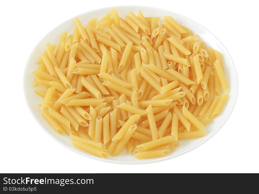 Dry Penne On A Plate