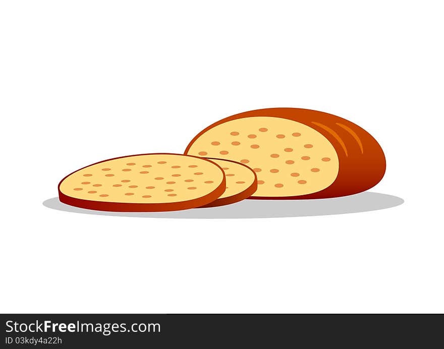 Bread On White Background