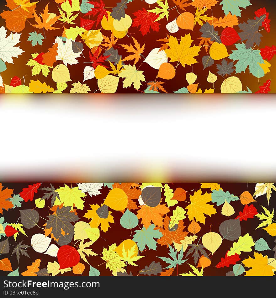 Colorful autumnal design template. EPS 8  file included