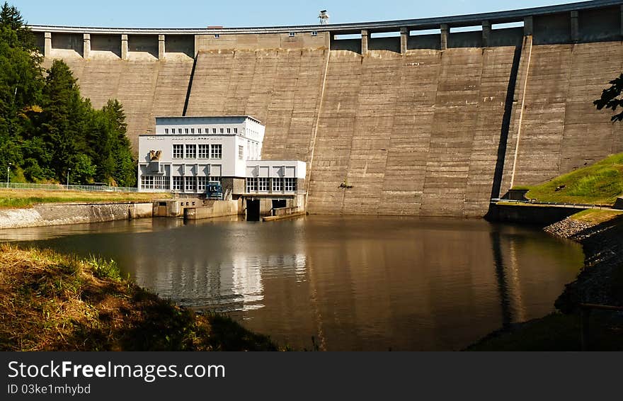 Valley dam , abstract and colours