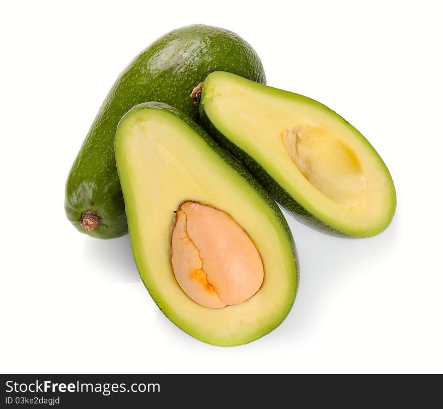 Ripe sliced avocado