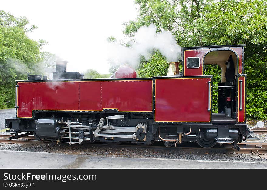Old Vintage Steam Railway Engine, Wales, United Kingdom