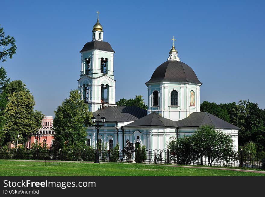 Beautiful old church in a museum of Tsaritsino. Moscow. Russia. Beautiful old church in a museum of Tsaritsino. Moscow. Russia.