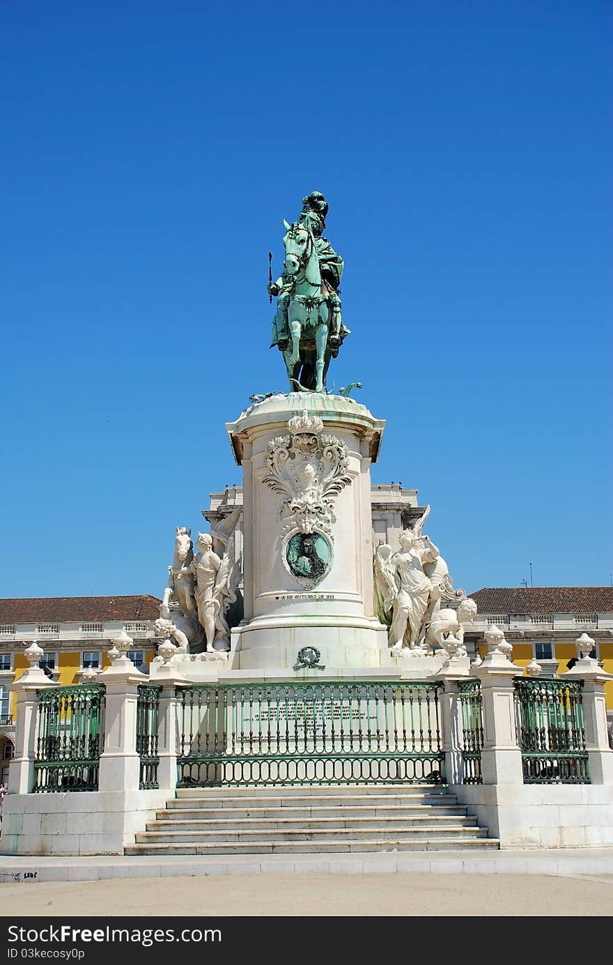 Dow-town of lisbon, center of piazza of commerce. Dow-town of lisbon, center of piazza of commerce