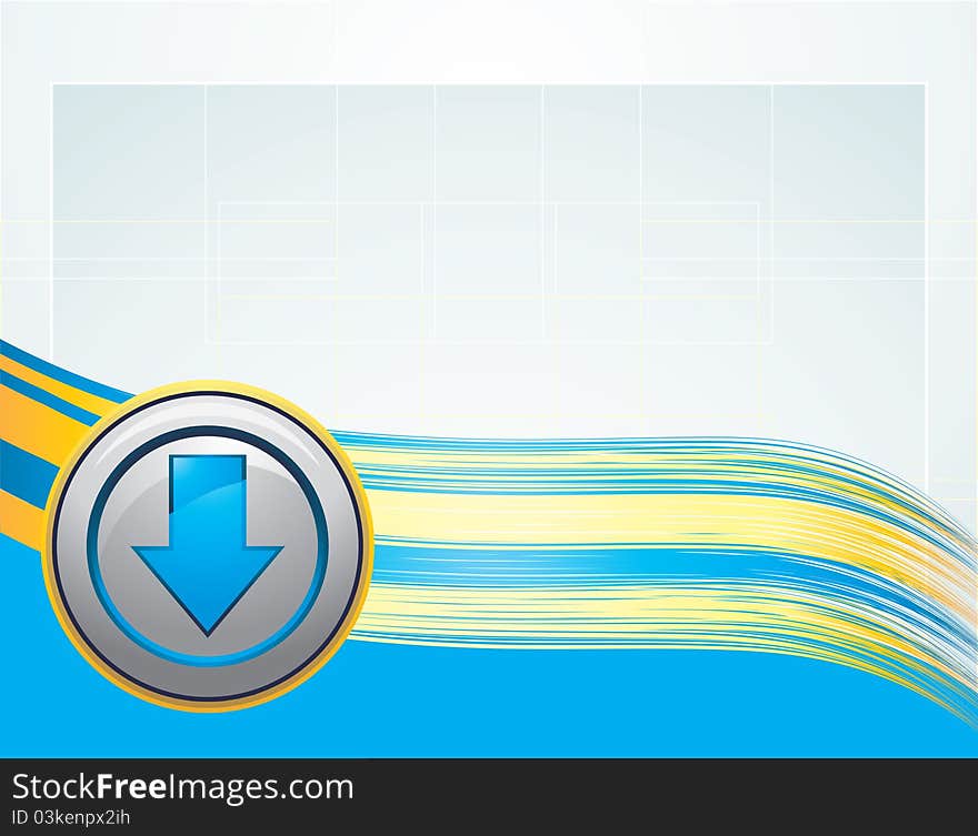 Button on the abstract background for design. Illustration