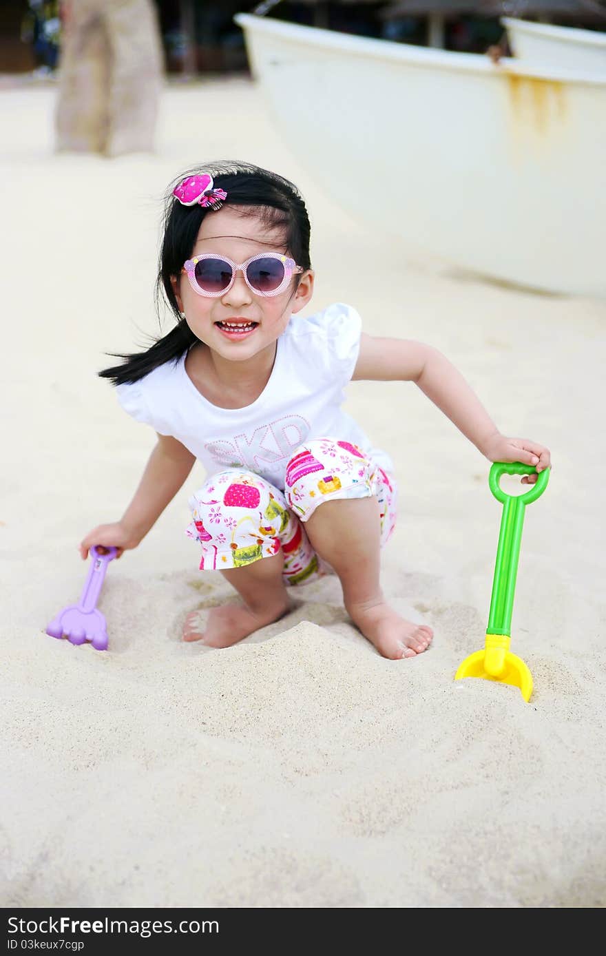 Chinese lovely pretty cute girl on the beach. Chinese lovely pretty cute girl on the beach