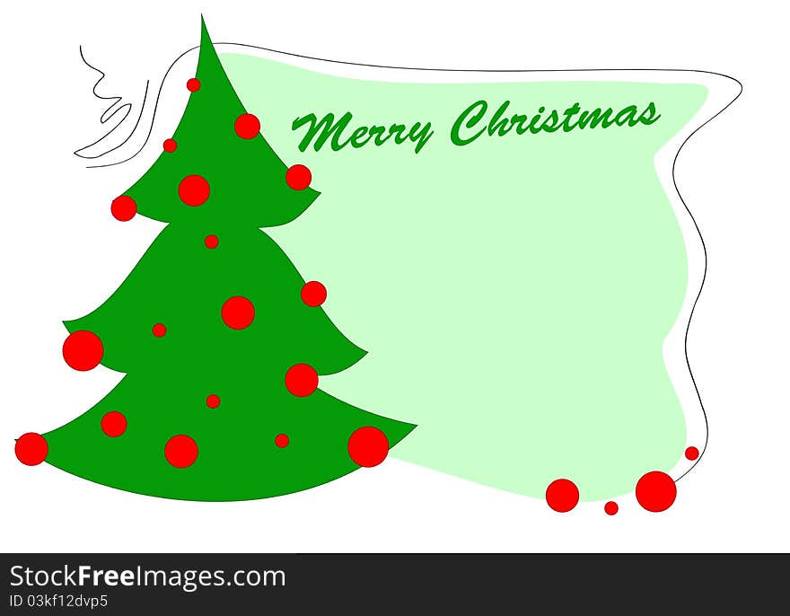 Vector Illustration of funky colorful christmas greeting card