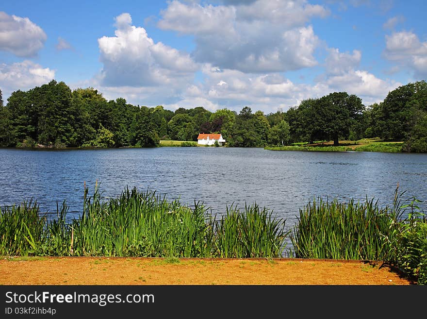 An English Lake With House