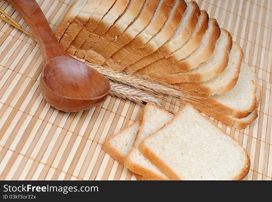 Toasts with a spoon and cereals