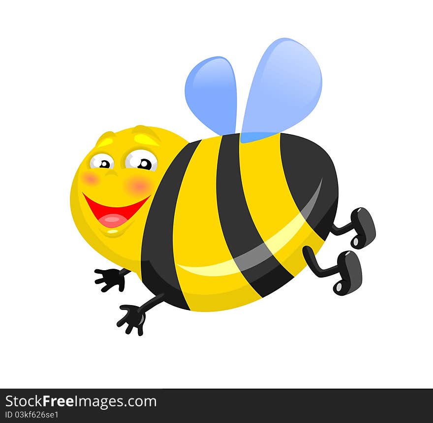 A happy  thick bee