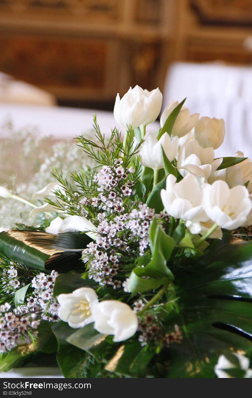 Detail of the altar during a wedding. Detail of the altar during a wedding