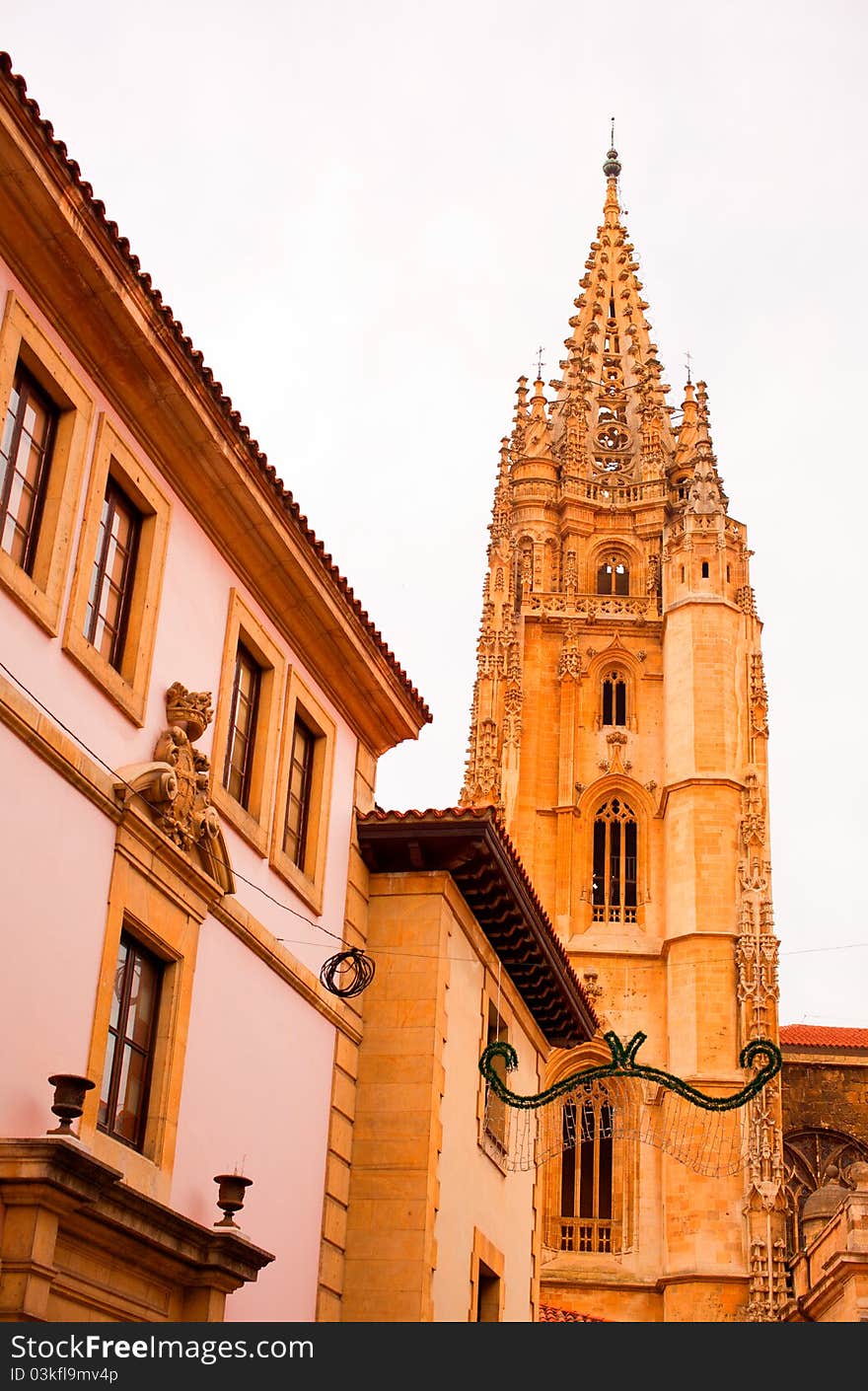 Bell tower of Oviedo cathedral, Asturias - Spain