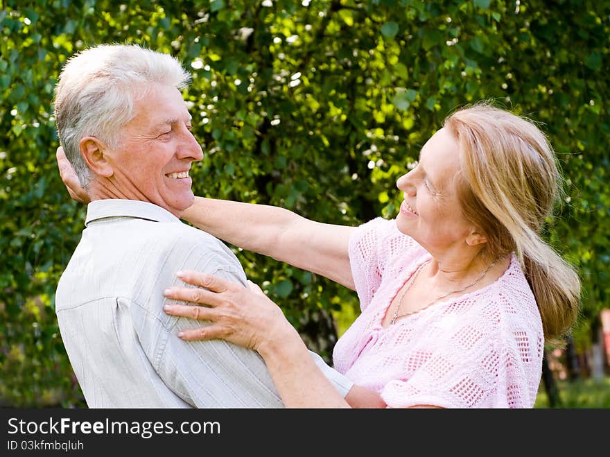 Elderly couple dance