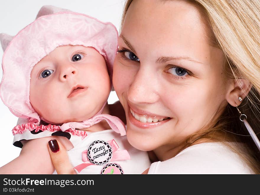 Portrait of a mom with her baby. Portrait of a mom with her baby