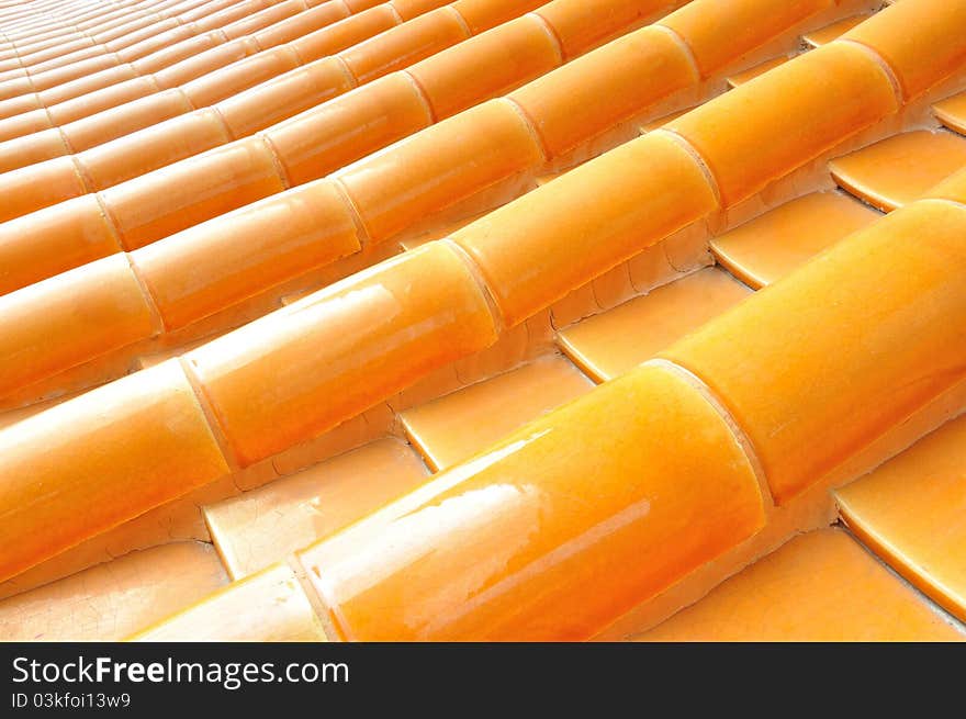 Chinese temple roof texture in asia