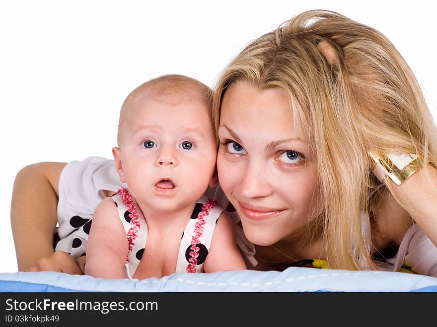 Portrait of a mom with her baby. Portrait of a mom with her baby