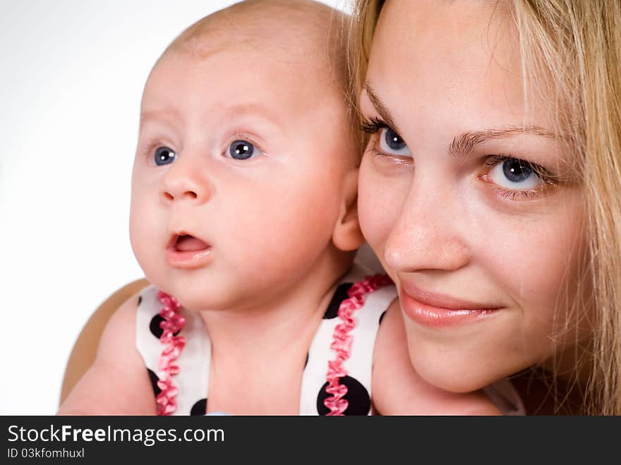 Portrait of a mom with her baby. Portrait of a mom with her baby