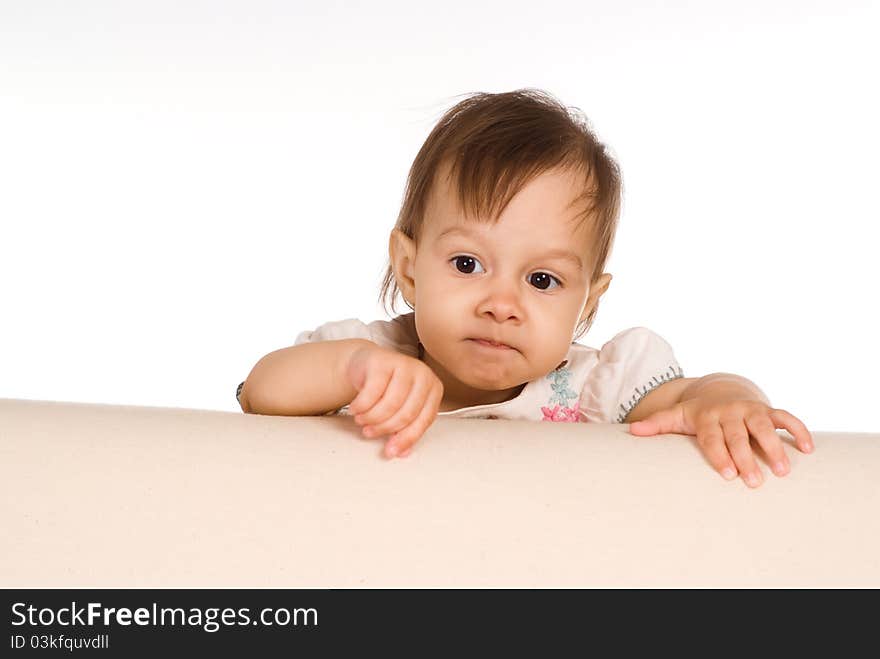 Baby on sofa