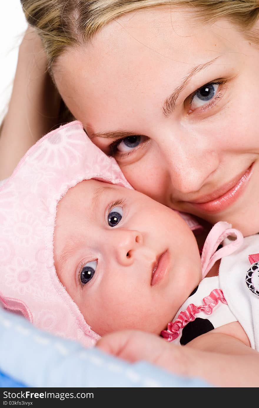 Portrait of a mom with her baby. Portrait of a mom with her baby