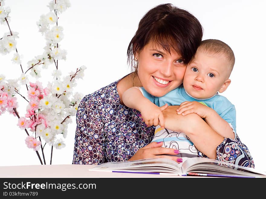 Mom read with baby