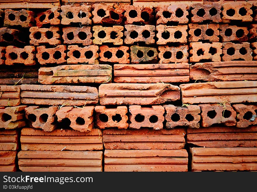 A color of bricks background. A color of bricks background