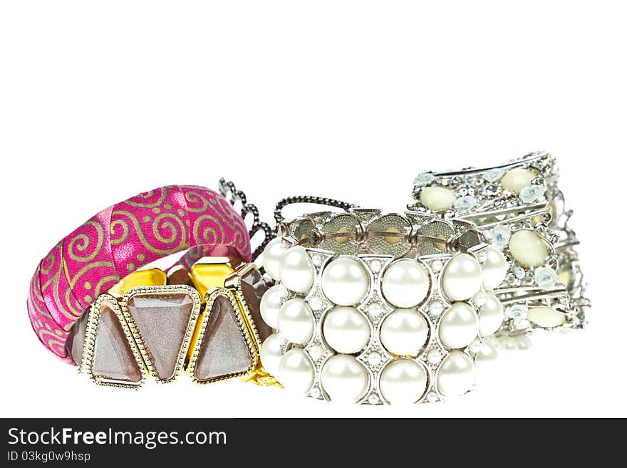 Bracelets isolated on a white background. Bracelets isolated on a white background