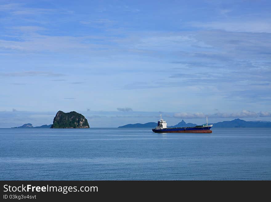 Ship in very nice sea and sky. Ship in very nice sea and sky