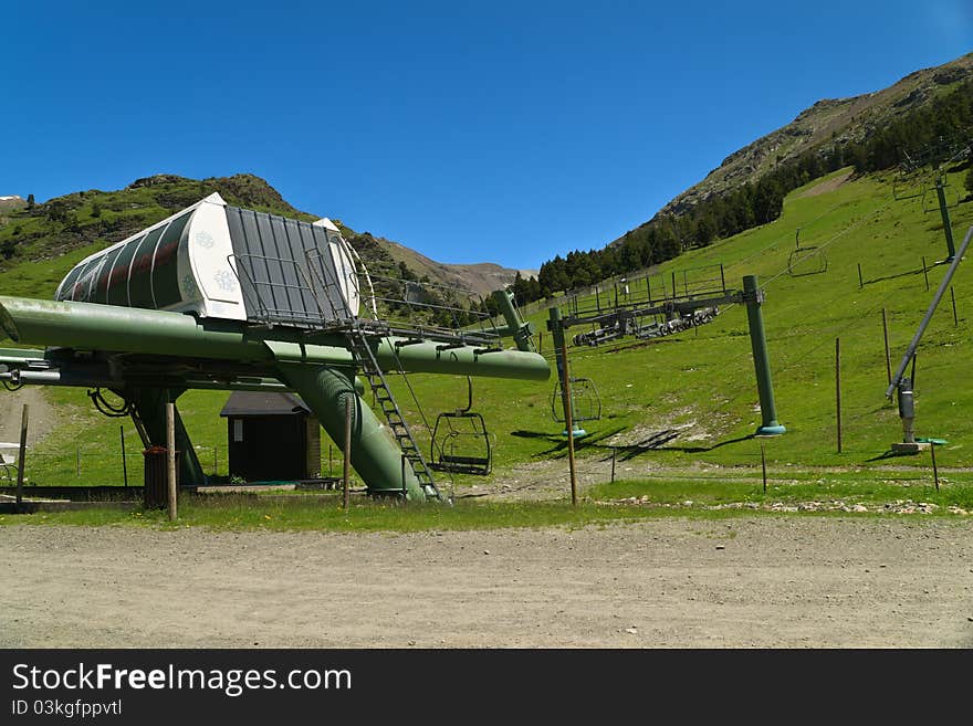 Vall de Nuria in the catalan pyrenees, Spain