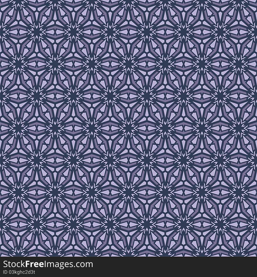 Seamless with violet snowflakes. Vector illustration