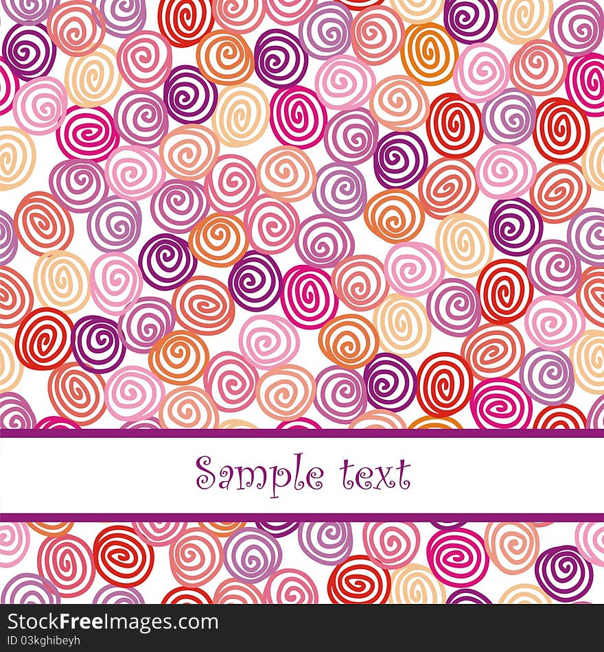 Postcard with colorful flowers. Vector illustration. Postcard with colorful flowers. Vector illustration.